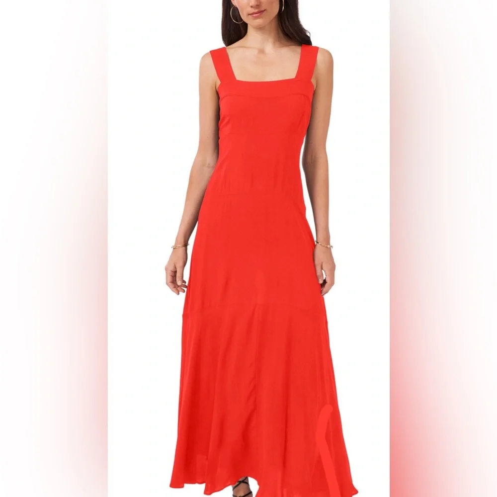 NWT/Vince Camuto Women's Smocked Back Challis Tiered Sleeveless Maxi Dress /SzSm - Picture 7 of 8